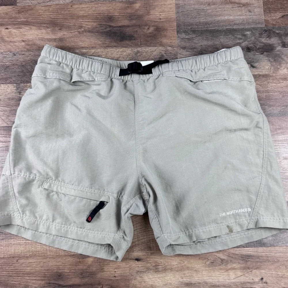 The North Face Beige Belted Nylon Trail Hiking/Swim Lined Shorts Men's Size: XL